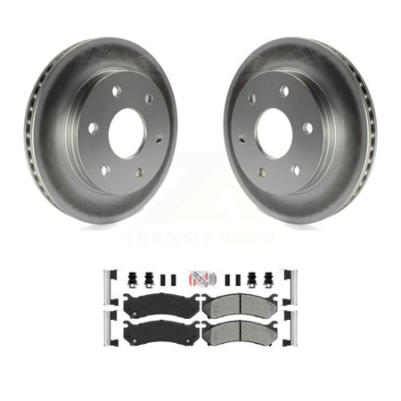 Front Coated Brake Rotor Semi-Metallic Pad Kit For Chevrolet GMC Silverado 1500 Sierra XL KGA-100787