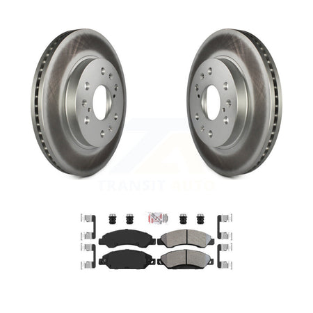 Front Coated Brake Rotor Semi-Metallic Pad Kit For Chevrolet Avalanche Cadillac GMC Tahoe KGA-100790