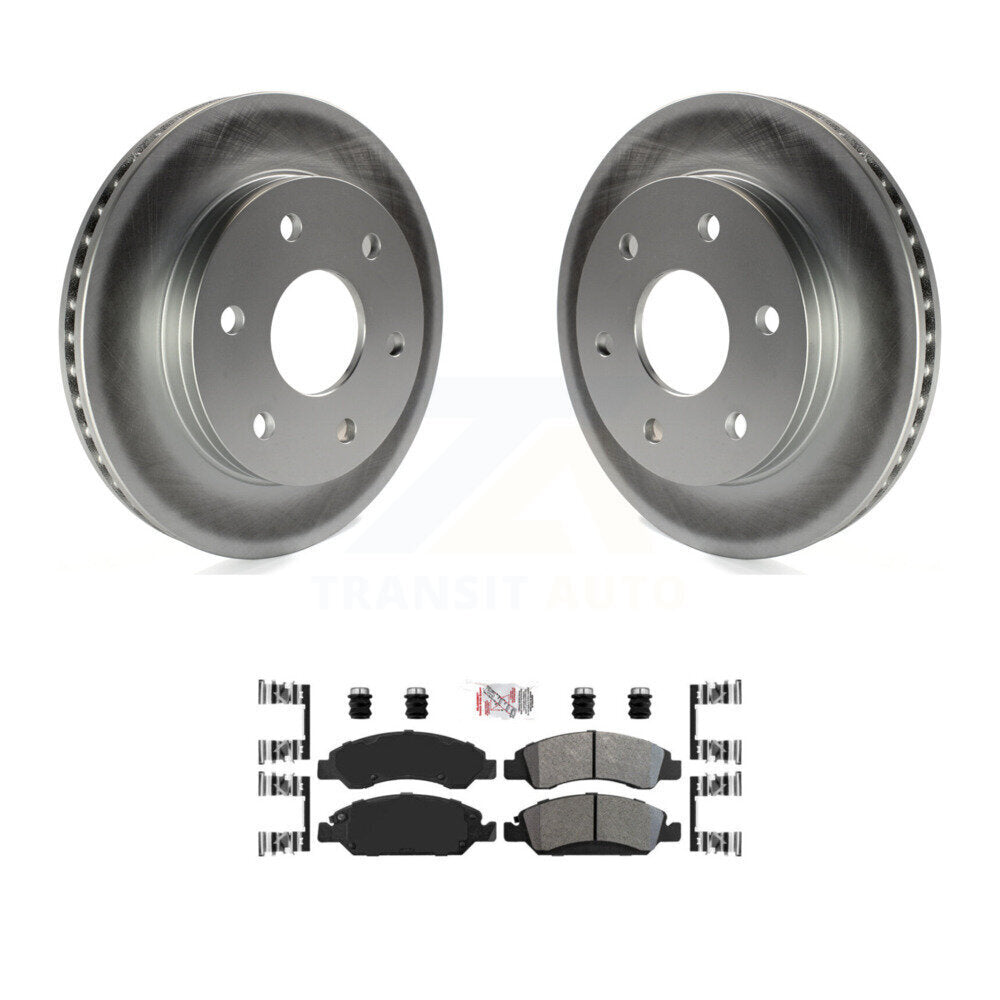 Front Coated Brake Rotors Semi-Metallic Pad Kit For 2007 GMC Sierra 1500 Disc rear brakes KGA-100796