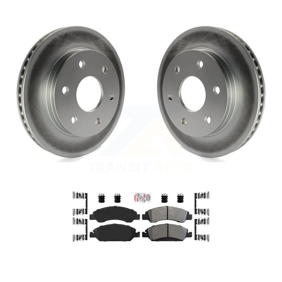 Front Coated Brake Rotors Semi-Metallic Pad Kit For 2007 GMC Sierra 1500 Disc rear brakes KGA-100796
