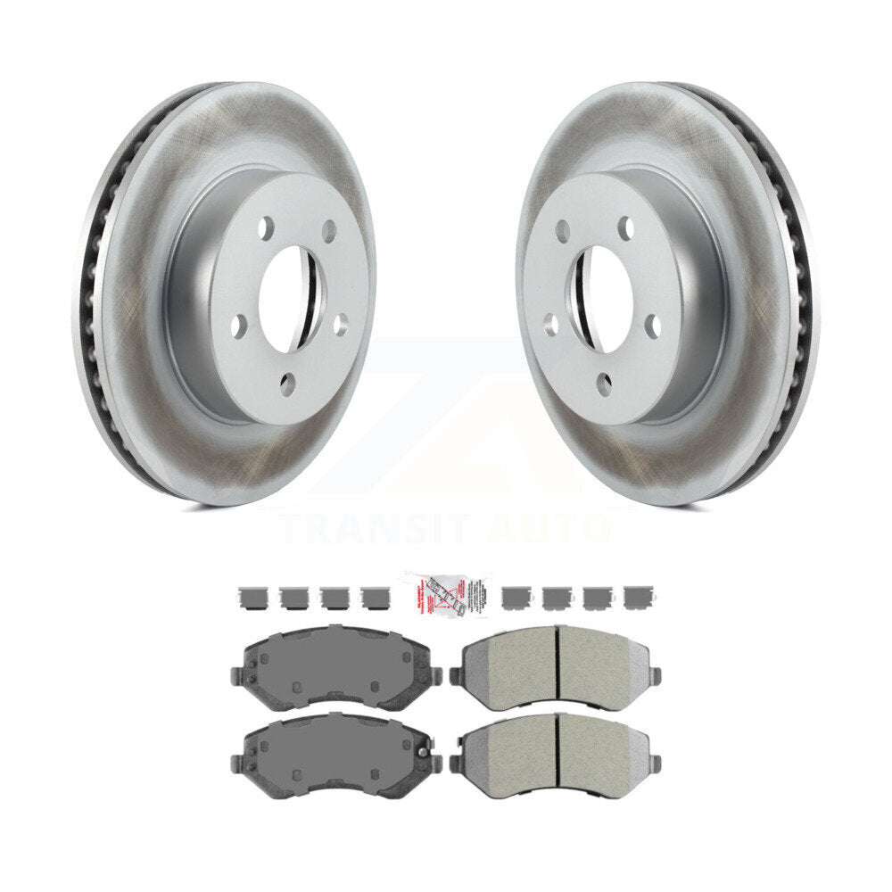 Front Coated Disc Brake Rotors And Semi-Metallic Pads Kit For 2002-2007 Jeep Liberty KGA-100797