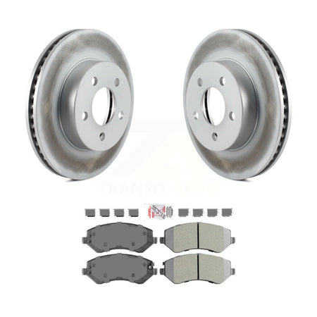 Front Coated Disc Brake Rotors And Semi-Metallic Pads Kit For 2002-2007 Jeep Liberty KGA-100797