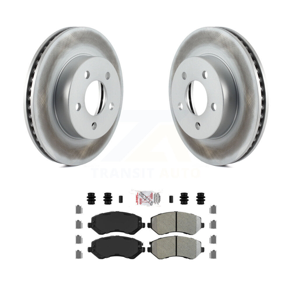 Front Coated Disc Brake Rotors And Semi-Metallic Pads Kit For 2002-2007 Jeep Liberty KGA-100798