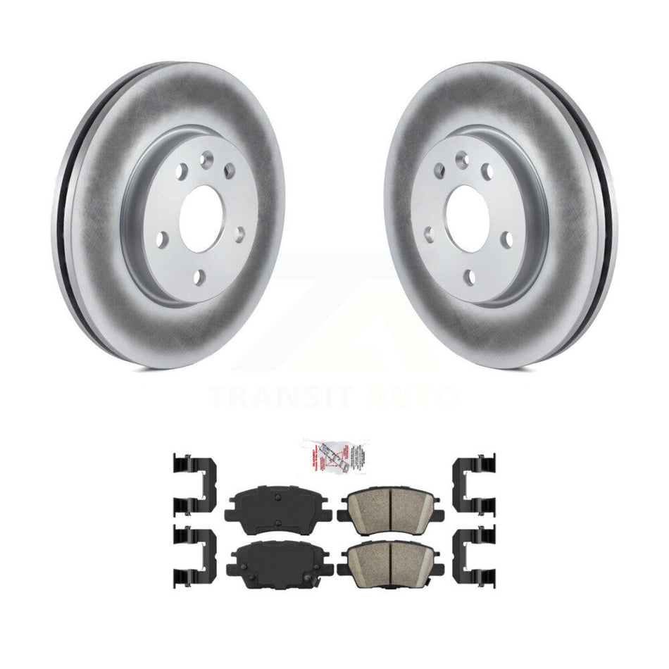 Front Coated Disc Brake Rotors And Ceramic Pads Kit For Chevrolet Cruze Bolt EV EUV Volt KGA-100813