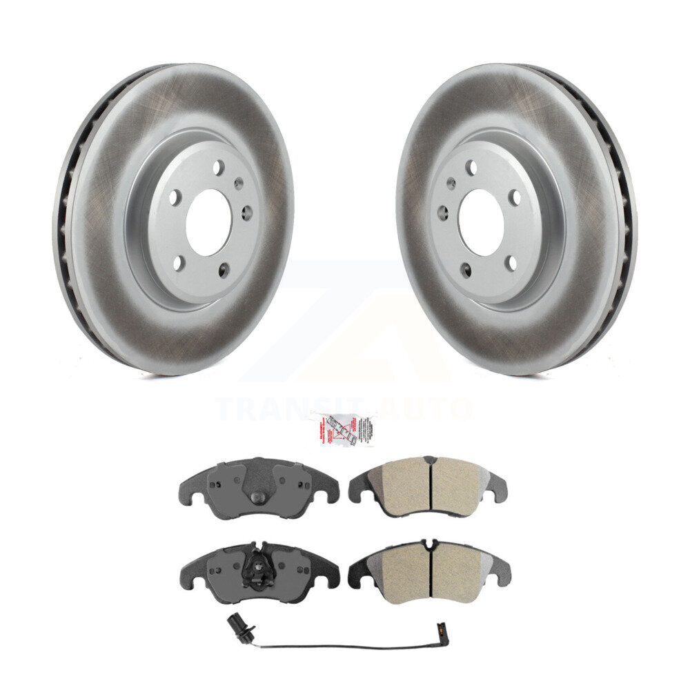 Front Coated Disc Brake Rotor And Semi-Metallic Pad Kit For Audi A4 Quattro Q5 A5 allroad KGA-100820