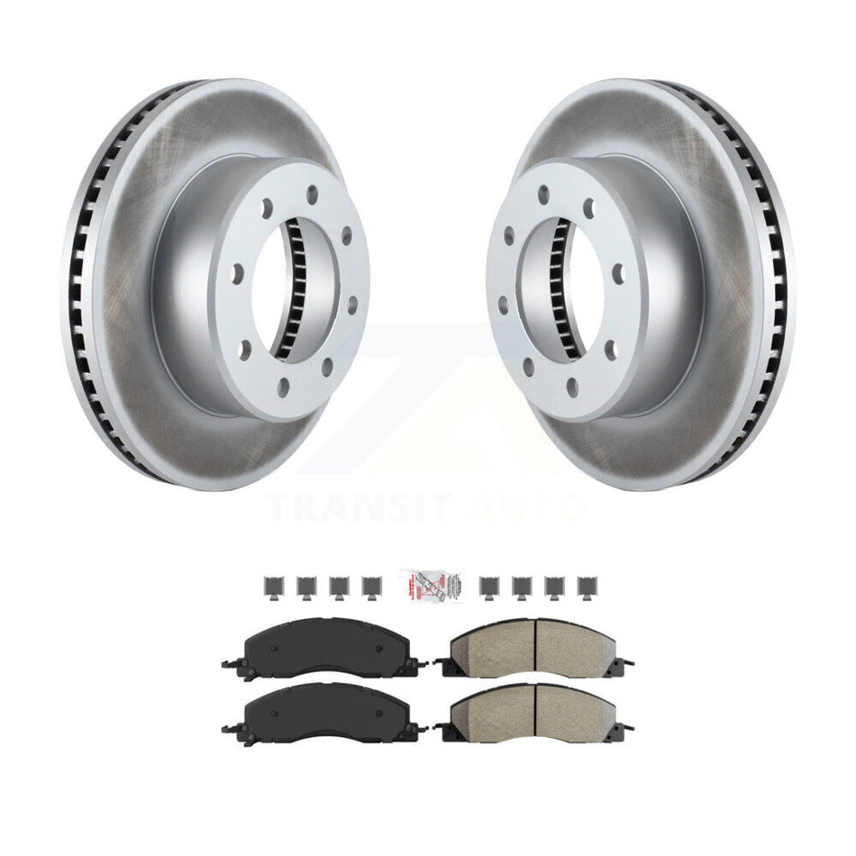 Front Coated Disc Brake Rotors And Semi-Metallic Pads Kit For Ram 3500 2500 1500 Dodge KGA-100823