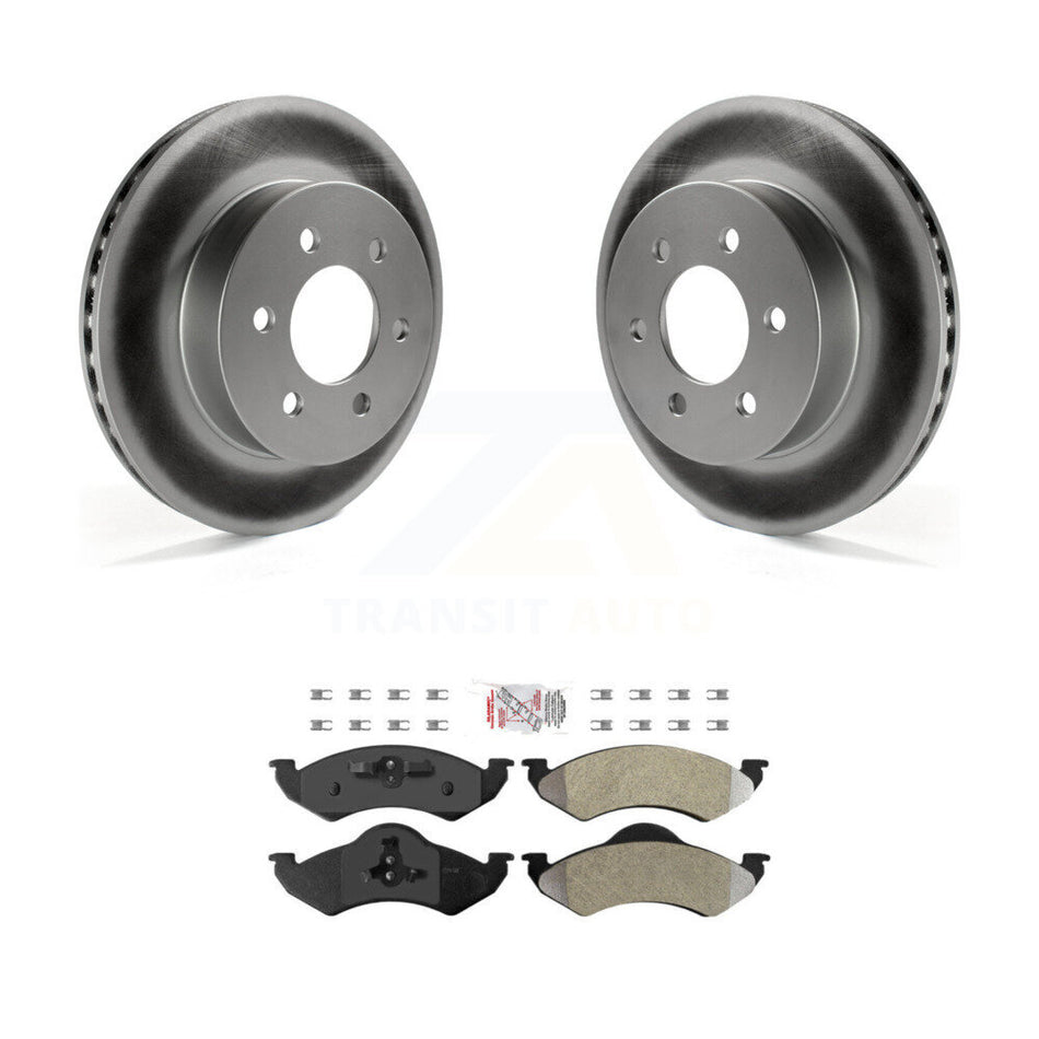 Front Coated Disc Brake Rotors & Semi-Metallic Pad Kit For 2000-2002 Dodge Dakota Durango KGA-100827