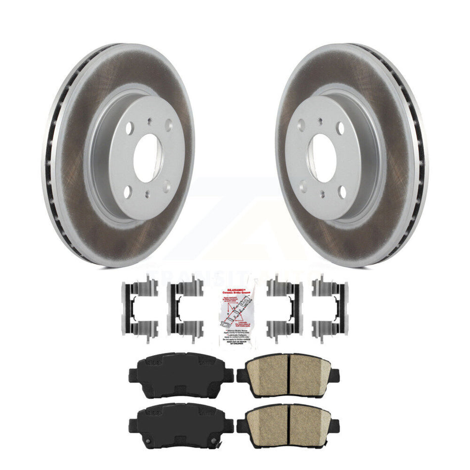 Front Coated Disc Brake Rotors And Ceramic Pads Kit For 2001-2003 Toyota Prius KGA-100835