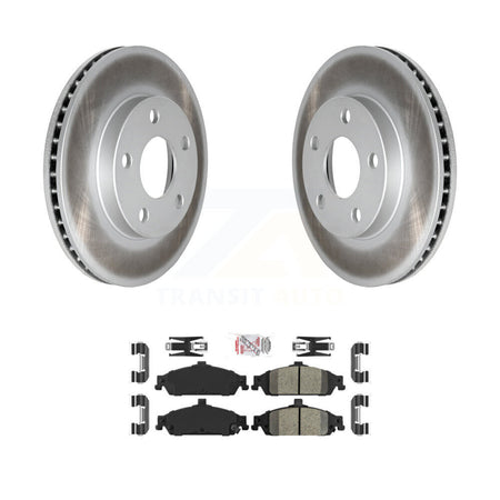 Front Coated Brake Rotor Ceramic Pad Kit For Pontiac Grand Am Chevrolet Malibu Oldsmobile KGA-100842