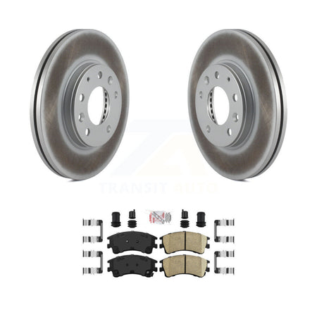 Front Coated Disc Brake Rotors And Ceramic Pads Kit For 2003-2005 Mazda 6 KGA-100848