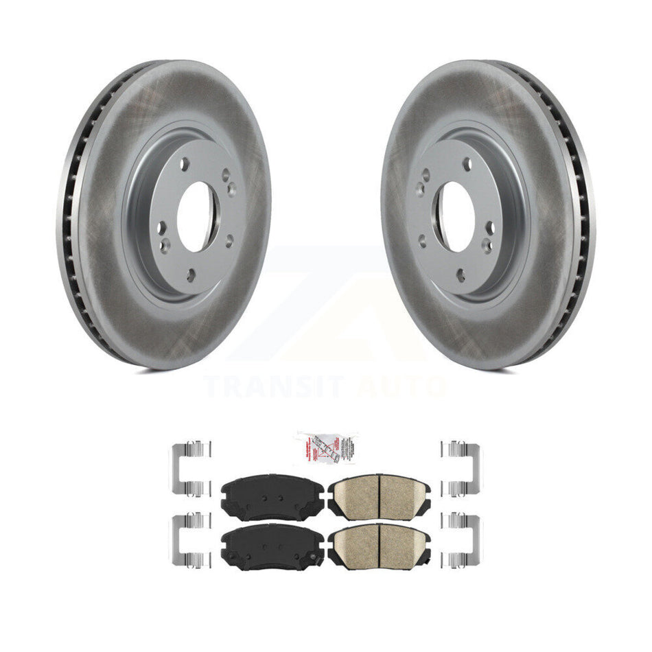 Front Coated Disc Brake Rotors And Ceramic Pads Kit For Hyundai Azera Kia Amanti KGA-100853