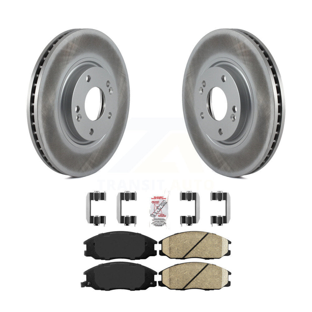Front Coated Disc Brake Rotors And Ceramic Pads Kit For Kia Amanti Hyundai XG350 KGA-100855