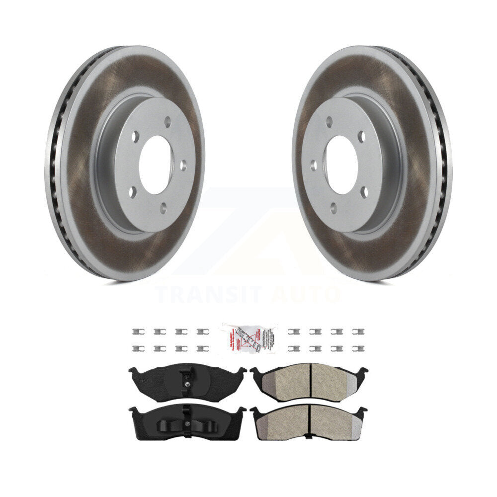 Front Coated Brake Rotors Semi-Metallic Pad Kit For Chrysler Intrepid Dodge 300M Concorde KGA-100860