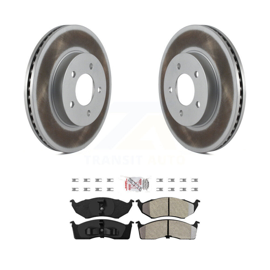 Front Coated Brake Rotors Semi-Metallic Pad Kit For Chrysler Intrepid Dodge 300M Concorde KGA-100860