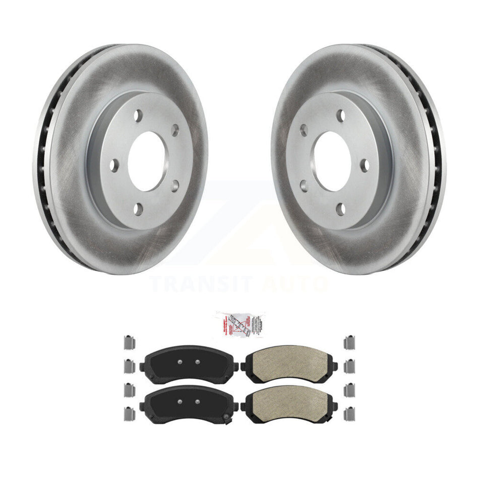 Front Coated Disc Brake Rotors & Semi-Metallic Pad Kit For Buick Rendezvous Pontiac Aztek KGA-100863