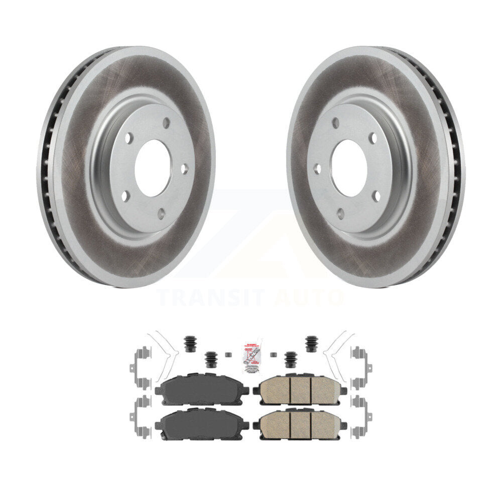 Front Coated Disc Brake Rotors And Ceramic Pads Kit For 2011-2017 Nissan Quest KGA-100864
