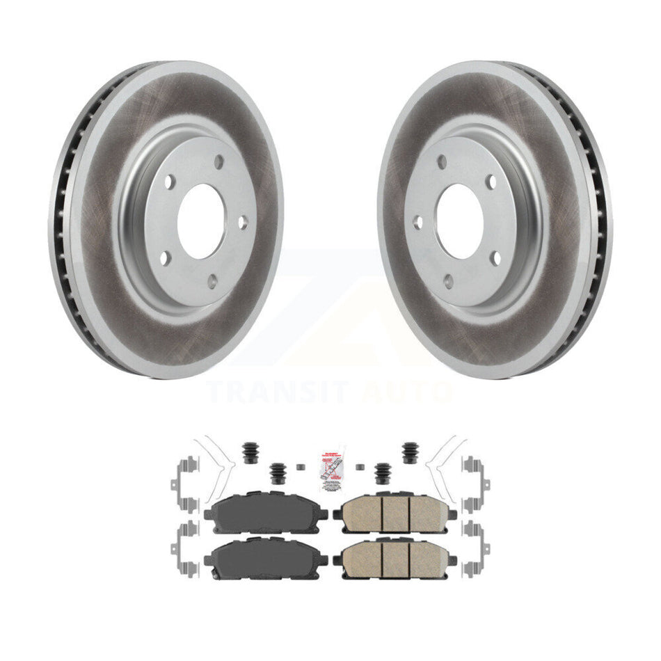 Front Coated Disc Brake Rotors And Ceramic Pads Kit For 2011-2017 Nissan Quest KGA-100864
