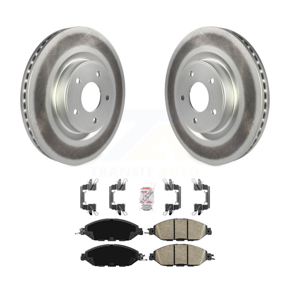 Front Coated Brake Rotors Ceramic Pad Kit For Nissan Murano Pathfinder INFINITI QX60 JX35 KGA-100867