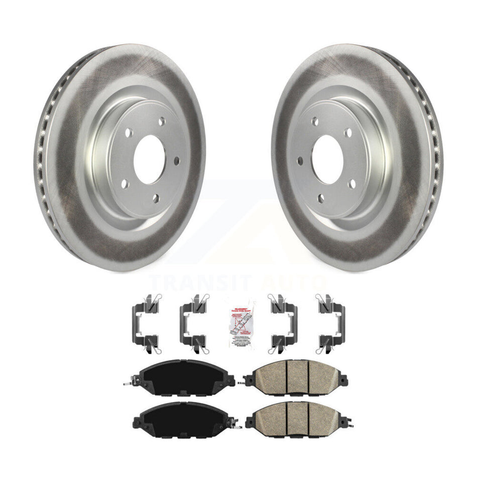 Front Coated Brake Rotors Ceramic Pad Kit For Nissan Murano Pathfinder INFINITI QX60 JX35 KGA-100867