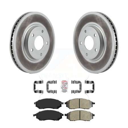 Front Coated Disc Brake Rotors And Semi-Metallic Pads Kit For INFINITI Q45 M45 KGA-100869