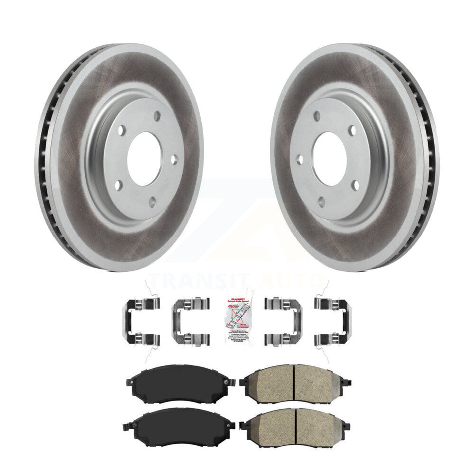 Front Coated Disc Brake Rotors And Semi-Metallic Pads Kit For INFINITI Q45 M45 KGA-100869