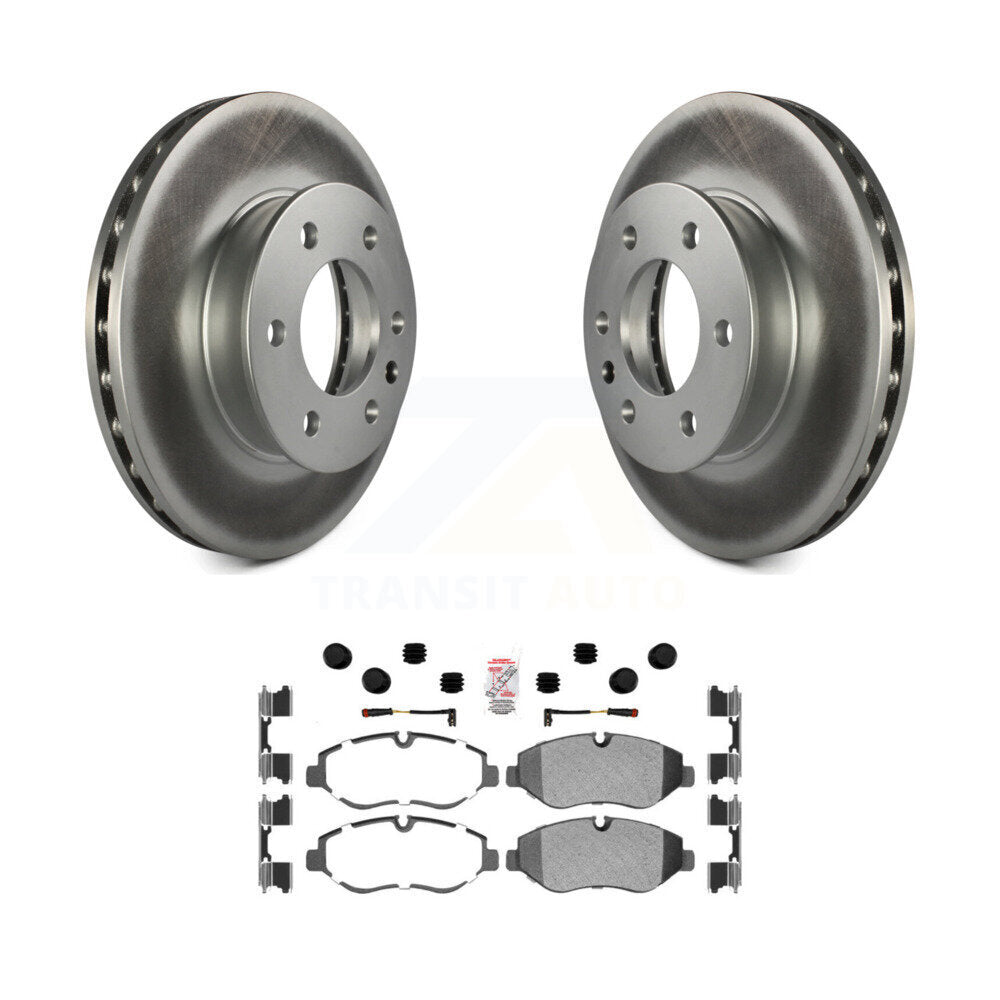 Front Coated Disc Brake Rotor Semi-Metallic Pad Kit For Sprinter 2500 Mercedes-Benz Dodge KGA-100877