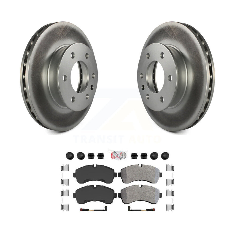 Front Coated Brake Rotor Semi-Metallic Pad Kit For Mercedes-Benz Sprinter 2500 3500 Dodge KGA-100878
