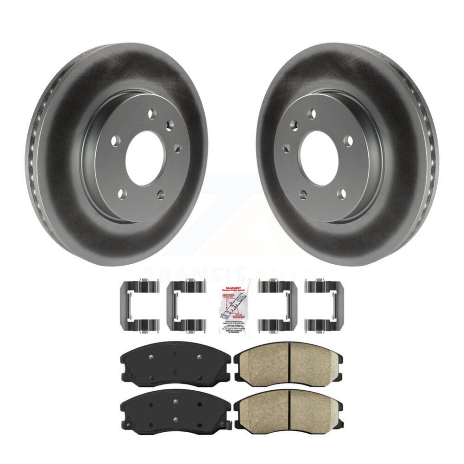 Front Coated Brake Rotor Ceramic Pad Kit For Chevrolet Equinox Pontiac Torrent Saturn Vue KGA-100888