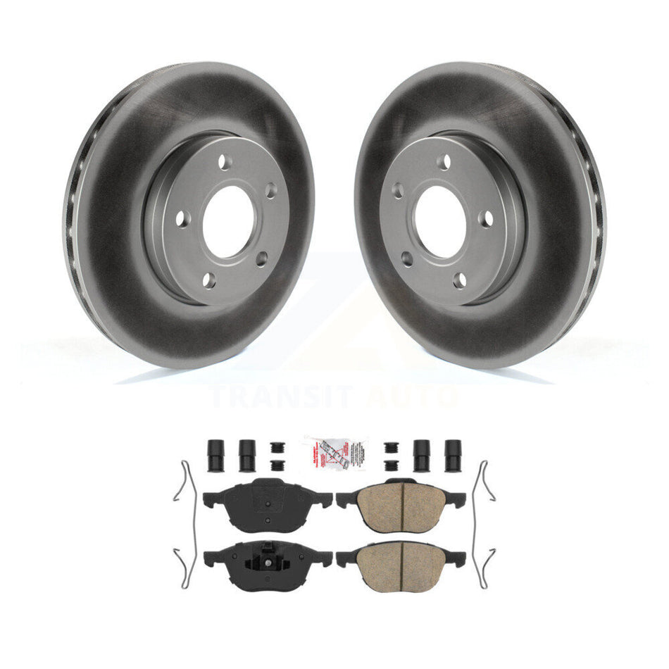 Front Coated Disc Brake Rotors And Ceramic Pads Kit For Ford Focus C-Max KGA-100890