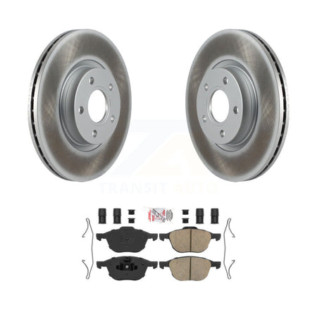 Front Coated Disc Brake Rotor Ceramic Pad Kit For Ford Escape Volvo C-Max S40 C30 V50 C70 KGA-100891