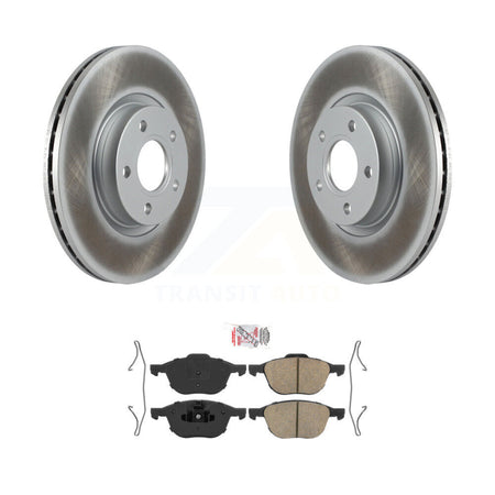 Front Coated Disc Brake Rotor Ceramic Pad Kit For Ford Escape Volvo C-Max S40 C30 V50 C70 KGA-100892
