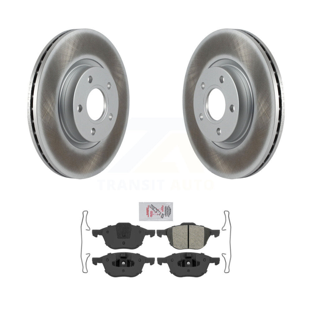 Front Coat Brake Rotors Semi-Metallic Pad Kit For Ford Escape Volvo C-Max S40 C30 V50 C70 KGA-100893