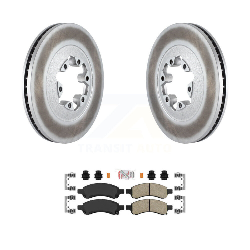 Front Coated Disc Brake Rotors And Ceramic Pads Kit For Chevrolet Colorado GMC Canyon KGA-100901