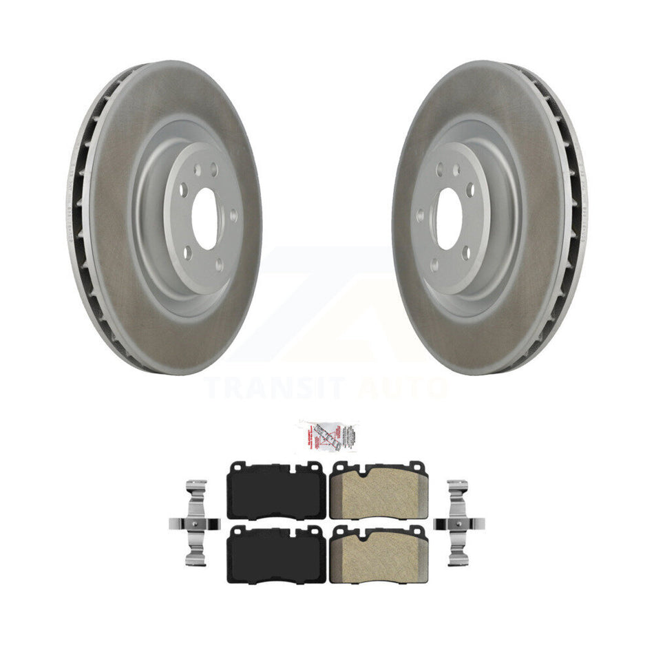 Front Coated Disc Brake Rotors And Semi-Metallic Pads Kit For Audi Q5 KGA-100909