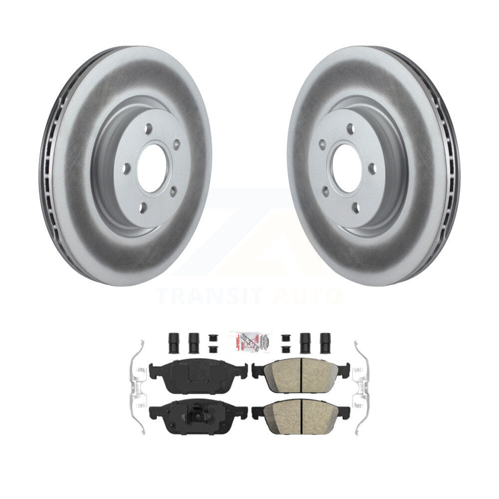 Front Coated Disc Brake Rotor Ceramic Pad Kit For Ford Escape Transit Connect Lincoln MKC KGA-100915