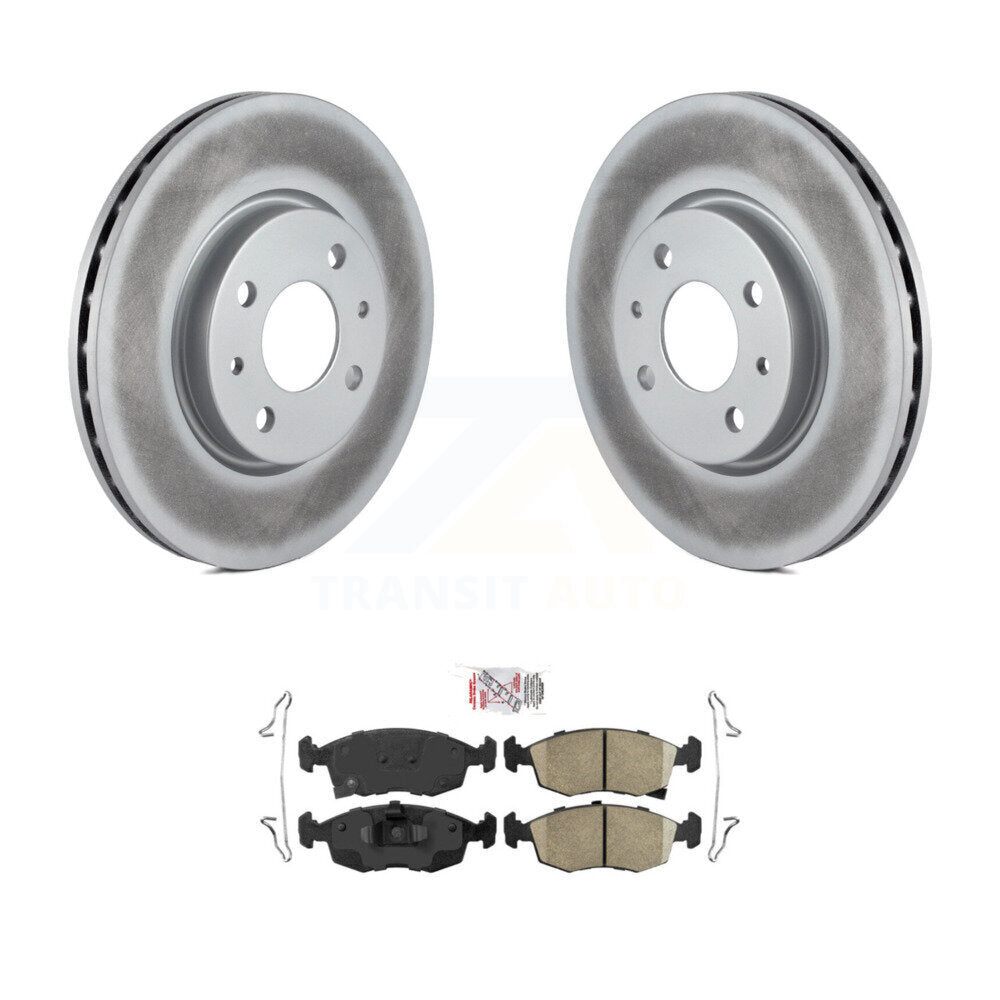 Front Coated Disc Brake Rotors And Ceramic Pads Kit For Fiat 500 KGA-100918