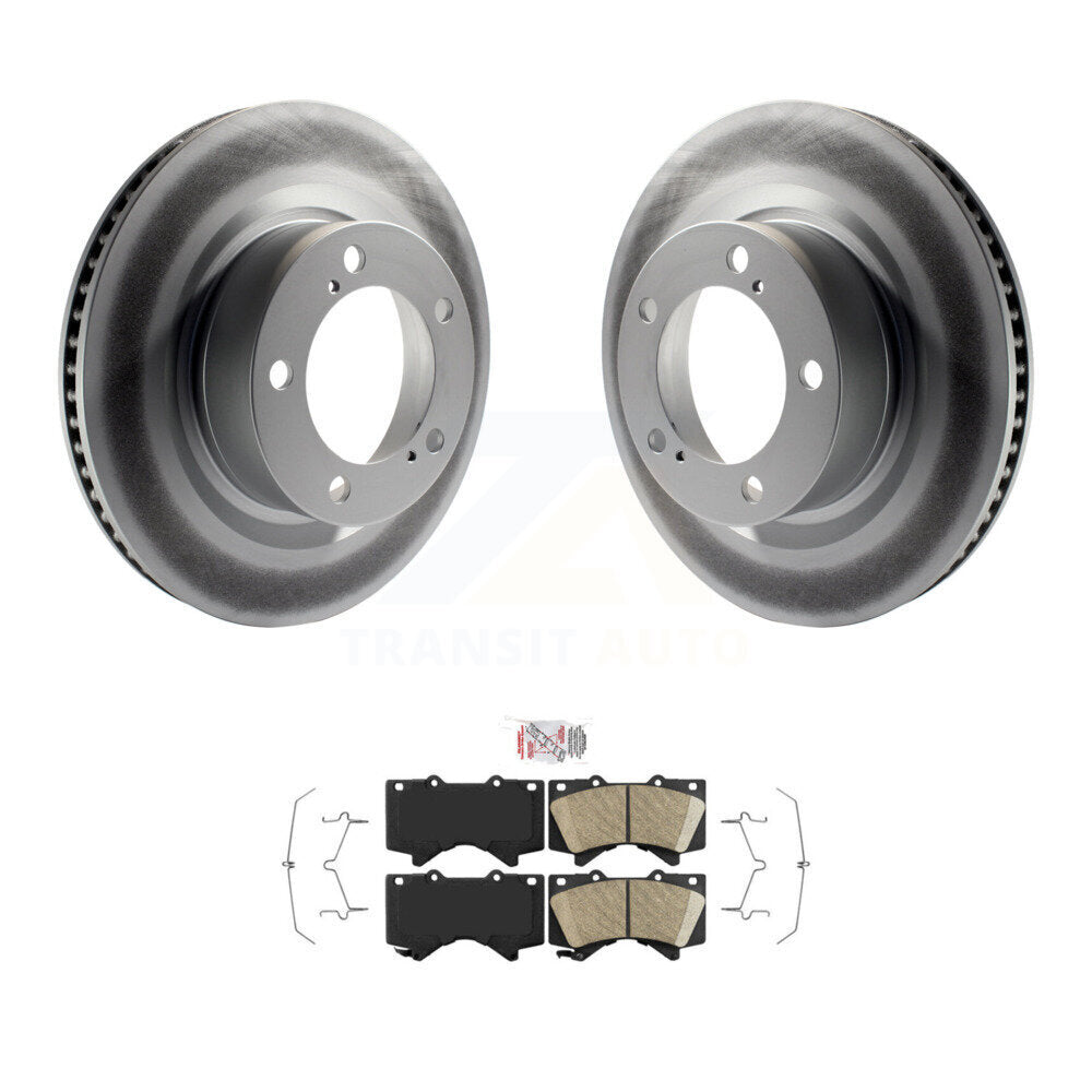 Front Coat Brake Rotor Ceramic Pad Kit For Toyota Tundra Sequoia Lexus LX570 Land Cruiser KGA-100922