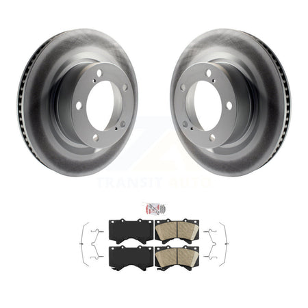 Front Coat Brake Rotor Ceramic Pad Kit For Toyota Tundra Sequoia Lexus LX570 Land Cruiser KGA-100922