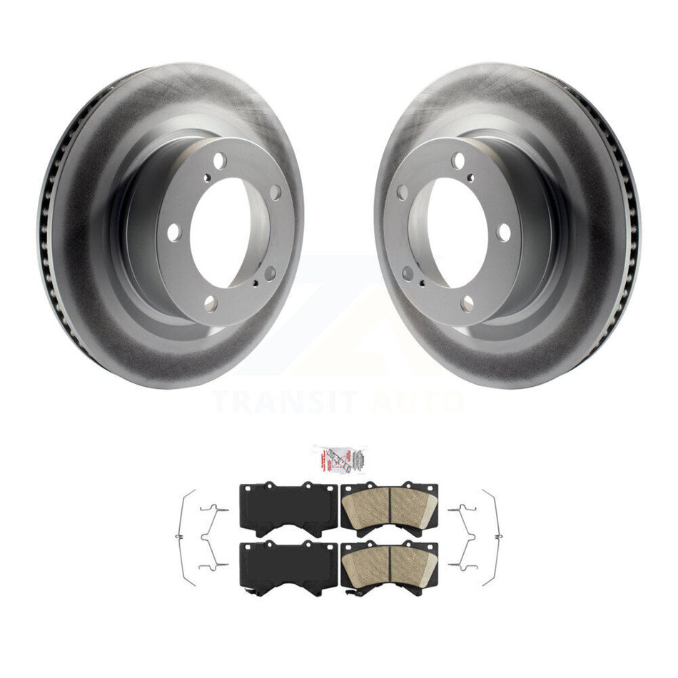 Front Coat Brake Rotor Ceramic Pad Kit For Toyota Tundra Sequoia Lexus LX570 Land Cruiser KGA-100922