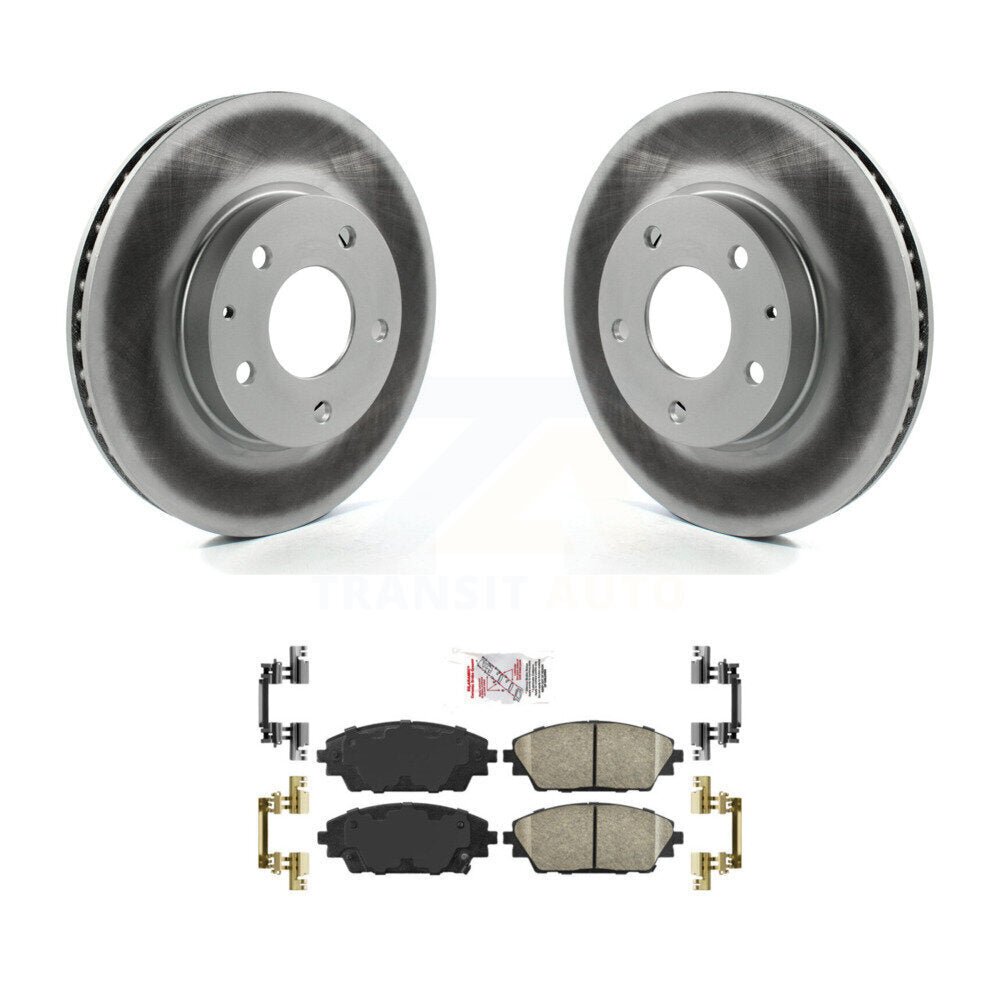 Front Coated Disc Brake Rotors And Ceramic Pads Kit For Mazda 3 CX-3 Sport KGA-100927