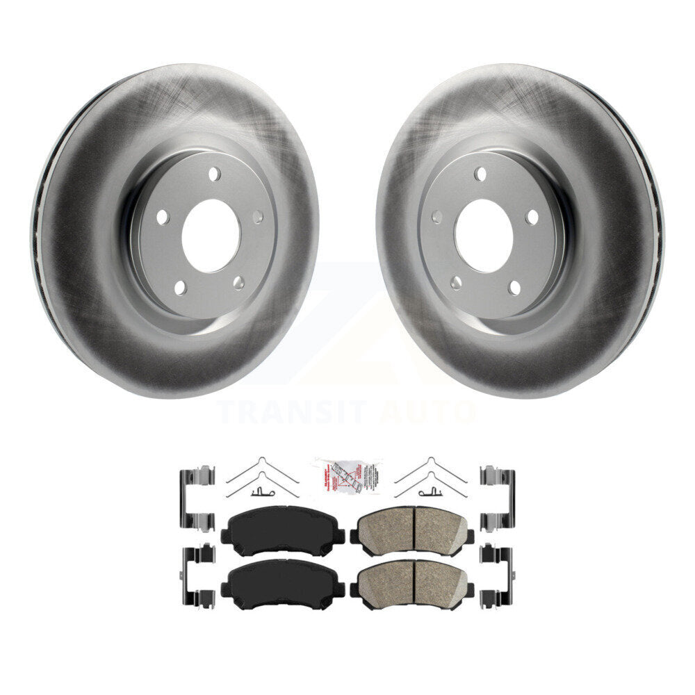 Front Coated Disc Brake Rotors And Ceramic Pads Kit For Nissan Sentra Juke KGA-100935