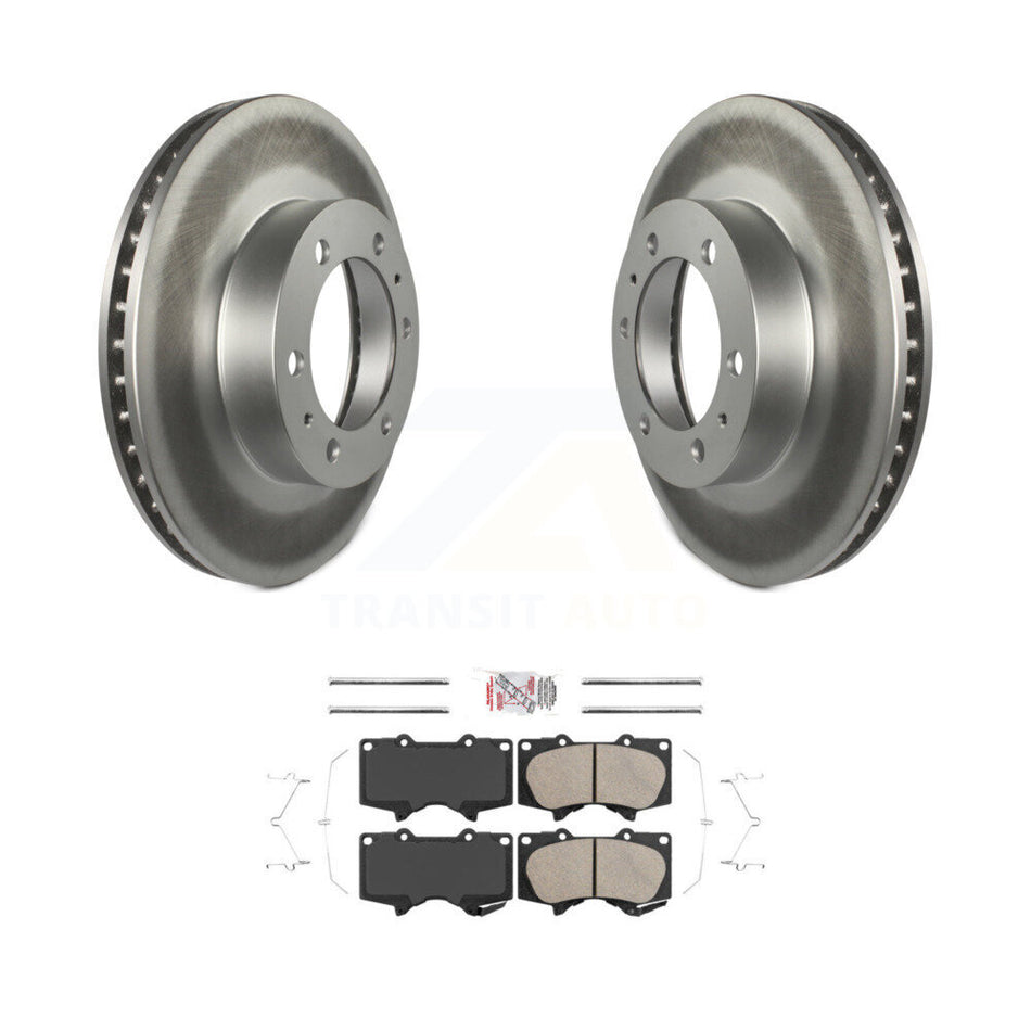 Front Coated Disc Brake Rotors And Ceramic Pads Kit For Toyota Tacoma 4Runner FJ Cruiser KGA-100972