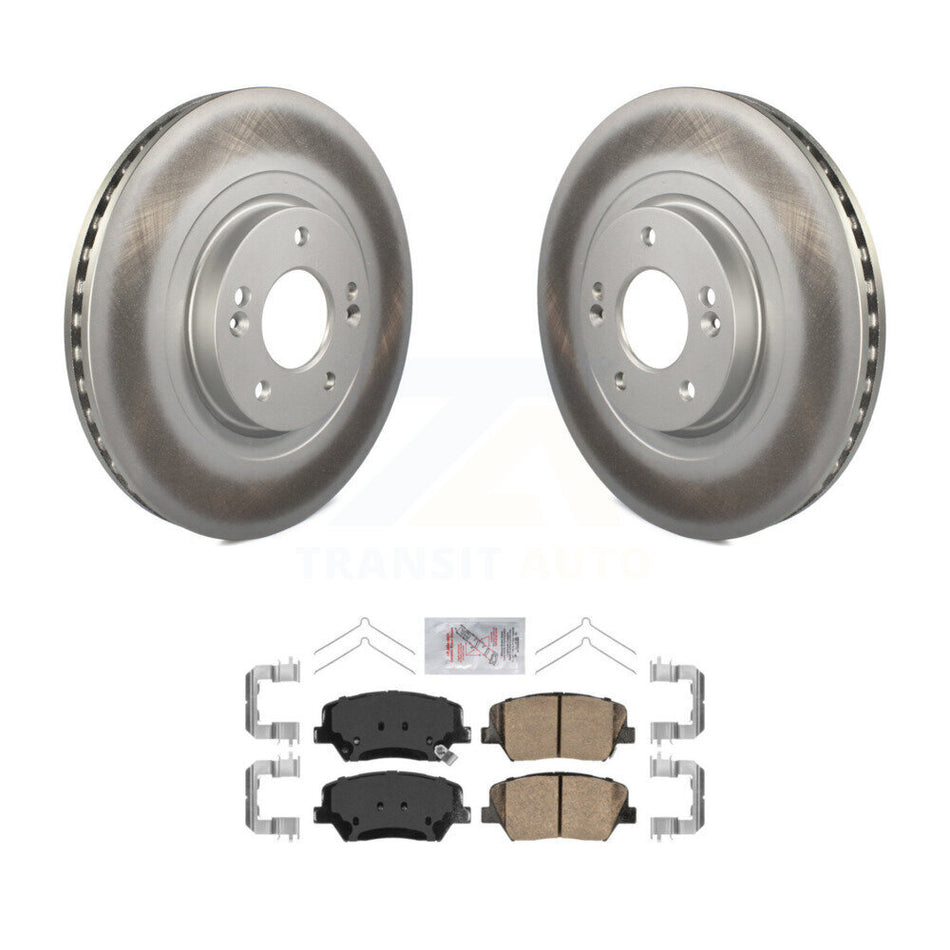 Front Coated Disc Brake Rotors And Ceramic Pad Kit For Kia Sorento Hyundai Santa Fe Sport KGA-100979