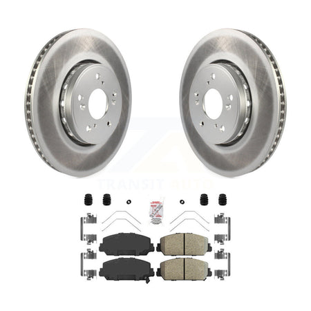 Front Coated Disc Brake Rotors And Ceramic Pads Kit For 2013-2018 Acura RDX KGA-100987