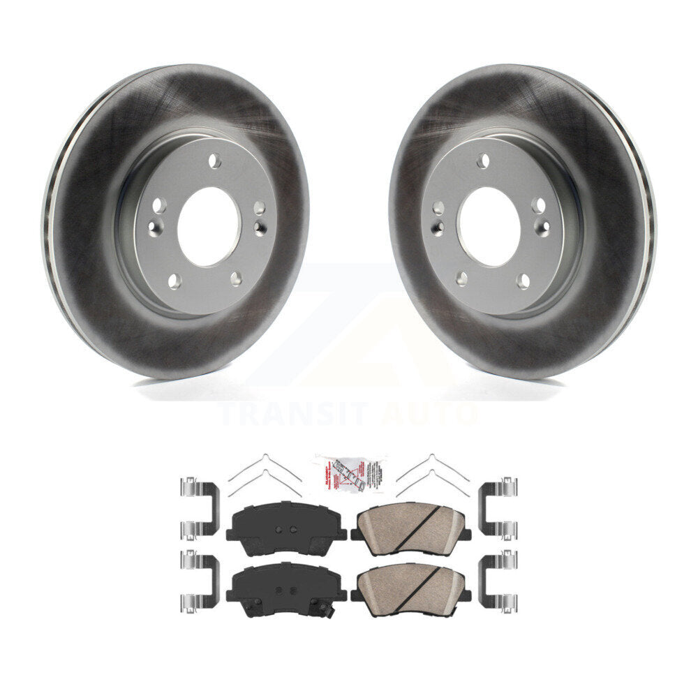 Front Coated Disc Brake Rotors And Ceramic Pads Kit For Hyundai Elantra KGA-100990