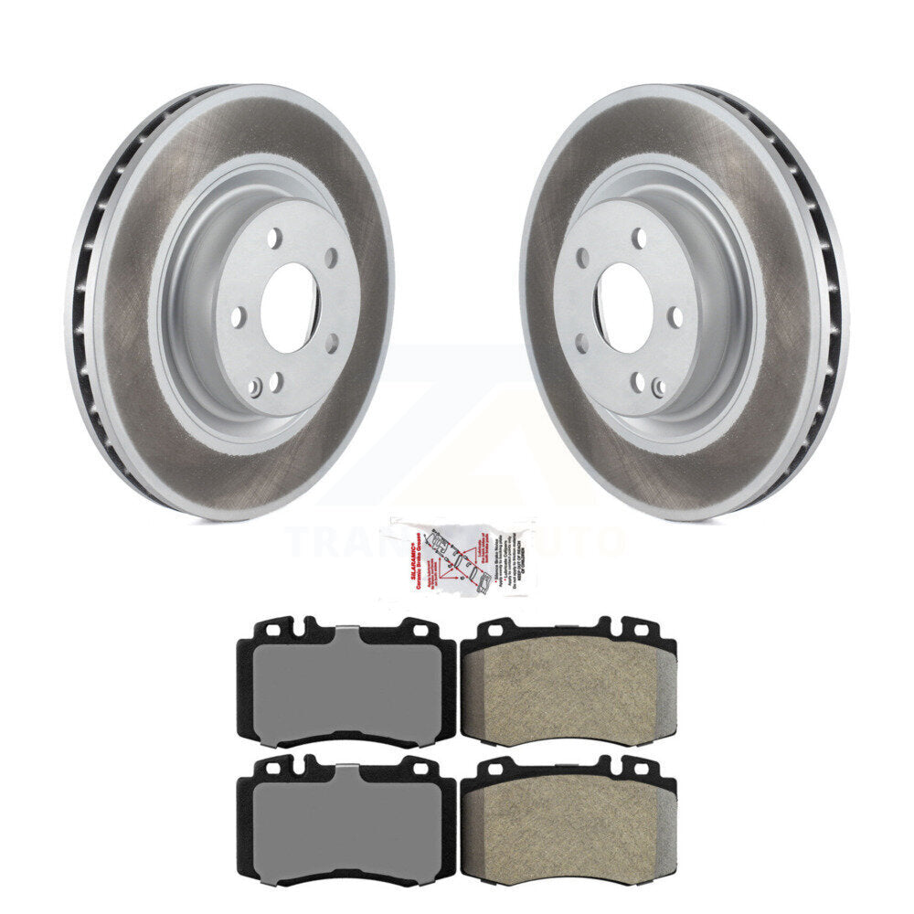 Front Coated Brake Rotors Semi-Metallic Pad Kit For Mercedes-Benz E350 SL550 SL500 CLS550 KGA-101002