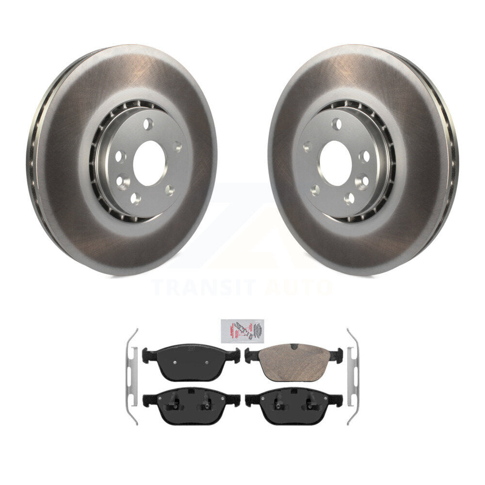 Front Coated Disc Brake Rotors And Ceramic Pads Kit For 2010-2015 Volvo XC60 KGA-101015