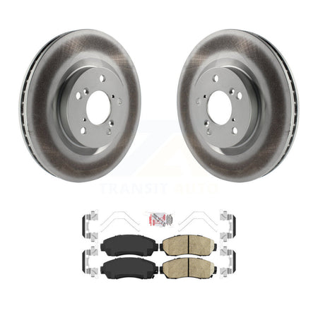 Front Coated Disc Brake Rotors And Ceramic Pads Kit For 2011-2014 Honda Odyssey KGA-101041