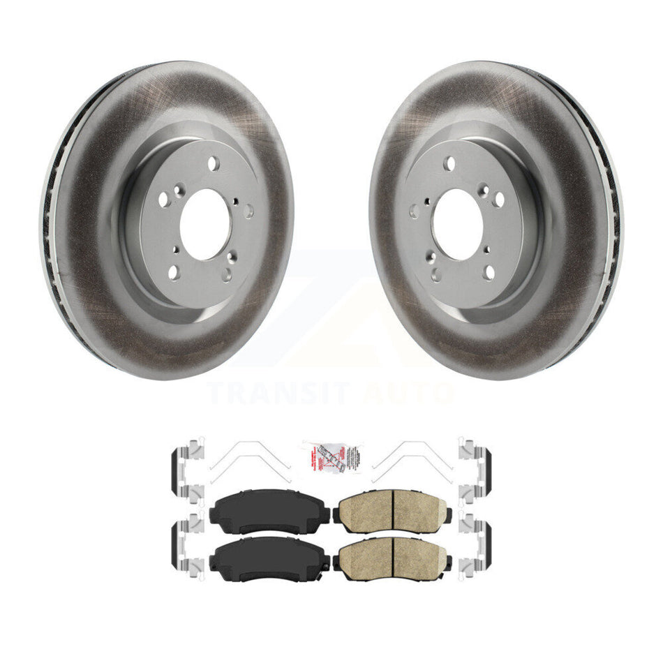 Front Coated Disc Brake Rotors And Ceramic Pads Kit For 2011-2014 Honda Odyssey KGA-101041