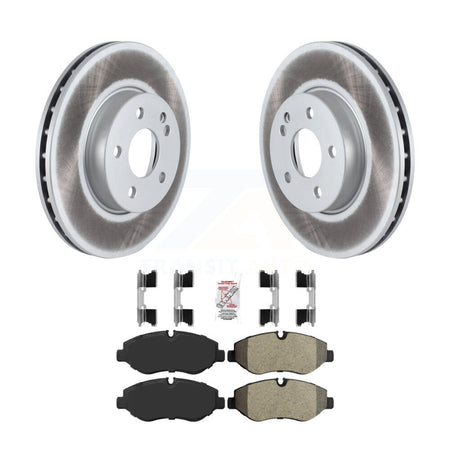 Front Coated Disc Brake Rotors & Semi-Metallic Pad Kit For 2016-2023 Mercedes-Benz Metris KGA-101044